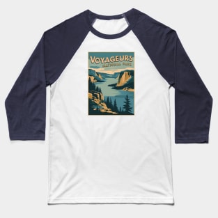 Voyageurs National Park Vintage Travel Poster Baseball T-Shirt